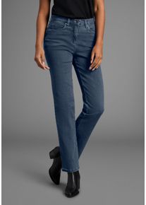 Gerade Jeans Arizona "Annett", Damen, Gr. 46, N-Gr, blau (blau stone), Jeans, Obermaterial: 98% Baumwolle, 2% Elasthan, clean, Basic, normal lang, Jeans Gerade Jeans, bequeme Passform, 5-Pocket-Style, hohe Taille, Topseller
