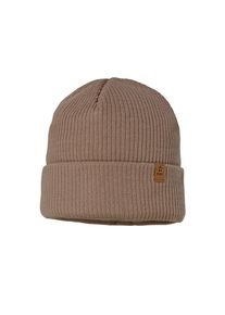 Beanie MaxiMo, Kinder, Gr. 55, grau (fungi), Fleece, Baumwolle, unifarben, M&uuml;tzen Beanie, aus Baumwolle, w&auml;rmend, gef&uuml;ttert, unifarben