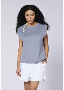 Rundhalsshirt Chiemsee, Damen, Gr. M (38), grisaille, 80% Baumwolle. 20% Polyester, Rundhals, Shirts Rundhalsshirt