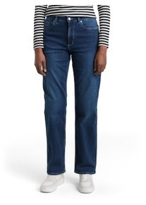 Straight-Jeans Tom Tailor Denim "ELLA", Damen, Gr. 29, L&auml;nge 32, used schwarz stone blau denim, Denim/Jeans, Obermaterial: 99% Baumwolle, 1% Elasthan, unifarben, straight fit lang, Jeans Straight-Jeans, im Five-Pocket Style