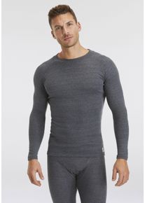 Thermounterhemd HEATKEEPER "Thermo Langarm-Shirt", Herren, Gr. XL, N-Gr, grau (anthrazit, meliert), Obermaterial: 50% Baumwolle, 50% Polyester, meliert, Rundhals, Unterhemden Thermounterhemd, perfekt f&uuml;r Wintersportaktivit&auml;ten, atmungsaktiv und w&auml;rmeisolierend, Topseller