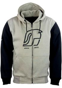 Motorradjacke Roleff "Hoodie" Gr. XXL, grau (grau, schwarz ro3330), Jacken, Damen, XXL, Obermaterial: 100% Baumwolle. Einsatz: 100% Aramid. Innenfutter: 100% Polyester, Motorradjacke, mit Aramid und Protektoren