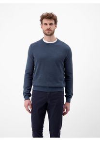 Strickpullover Lerros, Herren, Gr. XL, schwarz (classic navy), Strick, Obermaterial: 100% Baumwolle, unifarben, regular fit taillenbedeckt, Rundhals, Rippb&uuml;ndchen, Pullover Strickpullover, mit Rippb&uuml;ndchen