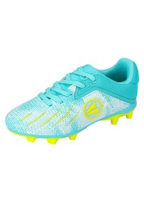 Fu&szlig;ballschuh Jako "J-SFG VINI", Kinder, Gr. 28, ocean, neon gelb, Synthetik, Schuhe Fu&szlig;ballschuh, f&uuml;r Rasenpl&auml;tze