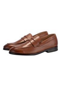 JOOP! Loafer JOOP "pero 1.0 kleitos loafer slip on ld", Herren, Gr. 43, braun (cognac), Rindsleder, Schuhe Loafer