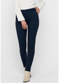 Chinohose Only "ONLPARIS REG CHINO PANT", Damen, Gr. 40, L&auml;nge 32, blau (navy blazer), Web, Obermaterial: 97% Baumwolle, 3% Elasthan, unifarben, lang, Hosen Chinohose, gepflegte Hose mit schmaler Beinform