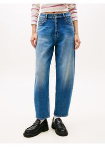 Tapered-fit-Jeans Tommy Jeans "JEANIE BALLOON BI0134", Damen, Gr. 30, L&auml;nge 30, denim medium, Denim/Jeans, Obermaterial: 99% Baumwolle, 1% Elasthan, unifarben, relaxed fit, Jeans Tapered-fit-Jeans