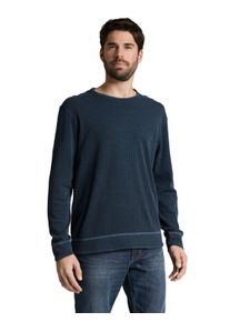 Langarmshirt Tom Tailor, Damen, Gr. XL, sky captain blau, Single Jersey, Obermaterial: 60% Baumwolle, 40% Polyester, unifarben, regular fit normal, Rundhals, Shirts Langarmshirt