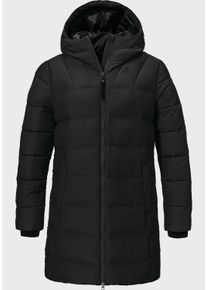 Sch&ouml;ffel Parka SCH&Ouml;FFEL "Urban Ins Parka Style Boslix WMS", Damen, Gr. 42, 9990, schwarz, Oberstoff: 63% Nylon, 37% Baumwolle; Futter: 100% Polyester, relaxed fit, hoch geschlossener Ausschnitt, Jacken Parka