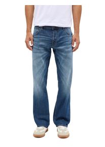 Straight-Jeans Mustang "Herren Style Michigan Straight", Damen, Gr. 33, L&auml;nge 30, blau (583 blau dunkel), Denim/Jeans, 98% Baumwolle, 2% Elasthan, unifarben, straight fit, Jeans Straight-Jeans