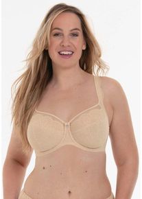 B&uuml;gel-BH Rosa Faia "Selma", Damen, Gr. 90, Cup F, beige (desert), Stoff, Obermaterial: 84% Polyamid, 16% Elasthan, unifarben, normal, BHs B&uuml;gel-BH, Full Cup, vierteiliges Cup, verstellbare Tr&auml;ger, mit B&uuml;gel, mit Spitze