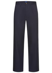 Chinohose HUGO BLUE "Zarik", Herren, Gr. 30, L&auml;nge 34, blau (navy415), Web, Obermaterial: 98% Baumwolle, 2% Elasthan, unifarben, regular fit lang, Hosen Chinohose, regular fit mit schmalem Bein