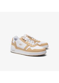 Sneaker Lacoste "T-CLIP 124 5 SFA", Damen, Gr. 37,5, wht, lt brw, Leder, Schuhe Sneaker