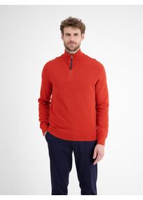 Troyer Lerros, Herren, Gr. M, nordic olive, Strick, Obermaterial: 100% Baumwolle, unifarben, normal h&uuml;ftbedeckend, Rundhals, B&uuml;ndchen, Pullover Troyer, mit Logo-Badge