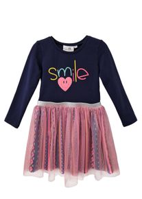 Sommerkleid happy girls "dress", M&auml;dchen, Gr. 122, EURO-Gr&ouml;&szlig;en, navy, Stoff, 100% Baumwolle, normal, Kleider Sommerkleid