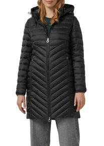 Steppmantel s.Oliver, Damen, Gr. 34, schwarz, Web, Obermaterial: 100% Polyester, unifarben, schmal ca. Mitte Oberschenkel, elastischer Bund, M&auml;ntel Steppmantel, im Slim Fit, abnehmbare Kapuze