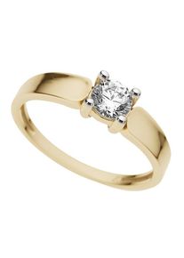Fingerring Firetti "Schmuck Geschenk Gold 333 Damenring Verlobungsring Goldring Solit&auml;r" Gr. 19, wei&szlig; (gelbgoldfarben, wei&szlig;goldfarben, kristallwei&szlig;), Fingerringe, Damen, 19, Gelbgold 333, Fingerring, mit Zirkonia (synth.)