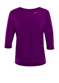 Longsleeve WINSHAPE "DT111LS", Damen, Gr. XL, lila (schwarz plum), 85% Polyester, 15% Elasthan, U-Boot-Ausschnitt, Shirts Longsleeve, Functional Light and Soft