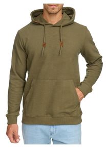 Kapuzensweatshirt INDICODE "INSalupe Hoodie", Herren, Gr. L, gr&uuml;n (schwarz olive), Sweatware, Obermaterial: 100% Baumwolle, unifarben, regular fit h&uuml;ftlang, Rundhals, Sweatshirts Kapuzensweatshirt