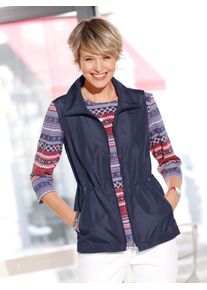 Kurzweste Classic Basics, Damen, Gr. 56, blau (nachtblau), 100% Polyester, unifarben, Westen Kurzweste