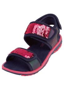 Sandale Kappa, M&auml;dchen, Gr. 28, blau (navy, pink), Synthetik, metallic, Schuhe Sandale, - mit Pailletten besetzt
