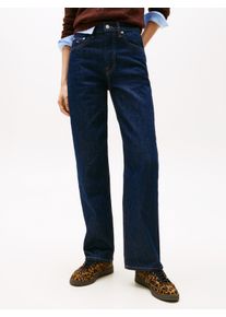 Straight-Jeans Tommy Jeans "LAYLA HR SLIM STR", Damen, Gr. 26, L&auml;nge 32, denim schwarz, Denim/Jeans, Obermaterial: 99% Baumwolle, 1% Elasthan, unifarben, slim fit kn&ouml;chellang, Jeans Straight-Jeans, in Kn&ouml;chell&auml;nge