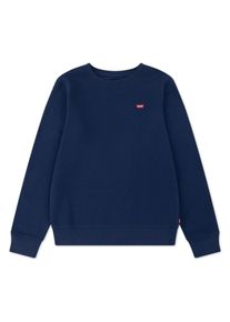 Sweatshirt LEVI'S KIDS "LVB MINI LOGO CREWNECK SWEAT", Jungen, Gr. 5 (110), blau (marineblaus), Sweatware, Obermaterial: 60% Baumwolle, 40% Polyester, unifarben, regular fit normal, Rundhals, Rippb&uuml;ndchen, Sweatshirts Sweatshirt, aus formstabilem Baumwollmix