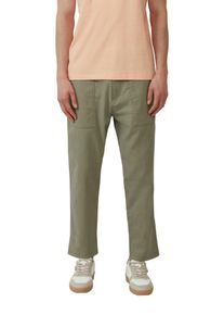 Leinenhose s.Oliver, Herren, Gr. 32, L&auml;nge 32, gr&uuml;n, Obermaterial: 60% Baumwolle, 40% Leinen, unifarben, regular fit kn&ouml;chellang, Hosen Leinenhose, mit Leinenanteil