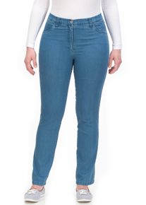 Stretch-Hose KjBRAND "Betty", Damen, Gr. 46, N-Gr, blau (denim bleached), Denim/Jeans, Obermaterial: 78% Baumwolle, 18% Polyester, 4% Elasthan, gerade lang, Hosen Stretch-Hose, super Stretch