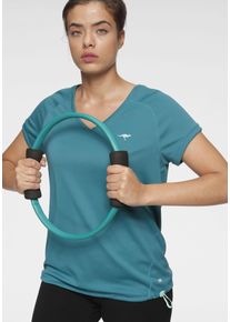 Funktionsshirt Kangaroos, Damen, Gr. 52/54, blau (petrol), Obermaterial: 100% Polyester, figurumspielend h&uuml;ftbedeckend, V-Ausschnitt, Shirts Funktionsshirt, Kurzarm, figurumspielend, mit V-Ausschnitt, gro&szlig;e Gr&ouml;&szlig;en, Topseller