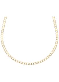 Panzerkette Luigi Merano "Kette Panzerkette, diamantiert, massiv, Gold 585" Gr. 50, gold, Halsketten, Damen, 50, Gelbgold 585, Panzerkette