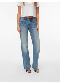 V&eacute;ro Moda Bootcut-Jeans VERO MODA "VMASTA LR BOOTCUT JEANS LI3176 NOOS", Damen, Gr. 26, L&auml;nge 30, medium blau denim detail:tinted, Denim/Jeans, Obermaterial: 99% Baumwolle, 1% Elasthan, unifarben, ausgestellt lang, Jeans Bootcut-Jeans, Baumwollmischung, flared fit