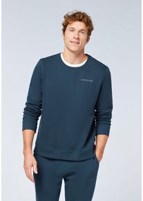 Sweater Chiemsee, Herren, Gr. XXL (60/62), total eclipse, 60% Baumwolle, 40% Polyester, unifarben, regular fit normal, Rundhals, abnehmbar Rippb&uuml;ndchen, Sweatshirts Sweater, - in angenehmer Baumwollmisch-Qualit&auml;t