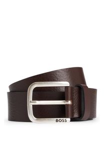 Lederg&uuml;rtel BOSS "Janni Sz40", Herren, Gr. 100, braun (schwarz braun 202), Leder, unifarben, G&uuml;rtel Lederg&uuml;rtel, mit Pr&auml;gung auf der Schlie&szlig;e