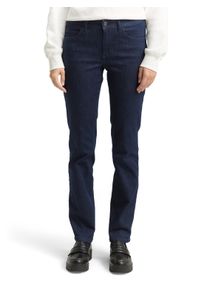 Straight-Jeans Tom Tailor "Alexa - Straight", Damen, Gr. 34, L&auml;nge 34, blau (clean rinsed blau denim), Denim/Jeans, Obermaterial: 98% Baumwolle, 2% Elasthan. Futter: 65% Baumwolle, 35% Polyester, gerade lang, Jeans Straight-Jeans, in 5-Pocket-Form