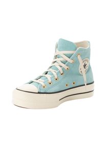 Sneaker Converse "CHUCK TAYLOR ALL STAR LIFT PLATFORM SUEDE", Damen, Gr. 37, beige (vernal pool, natural ivory), Leder, Schuhe Sneaker