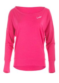 Langarmshirt WINSHAPE "MCS002", Damen, Gr. XL, pink (deep pink), 50% Modal, 50% Baumwolle, U-Boot-Ausschnitt, Shirts Langarmshirt, Ultra leicht