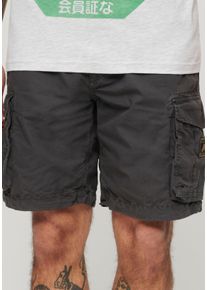 Shorts Superdry "SD-PARACHUTE LIGHT SHORT", Herren, Gr. 34, N-Gr, schwarz (schwarzboard), Web, Obermaterial: 100% Baumwolle, unifarben, Basic, regular fit ca. Mitte Knie, Hosen Shorts