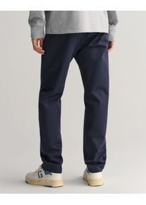 Chinohose Gant "REGULAR TWILL CHINOS", Herren, Gr. 33, L&auml;nge 36, blau (marine), Twill, Obermaterial: 98% Baumwolle, 2% Elasthan, regular fit kn&ouml;chellang, Hosen Chinohose, Regumit gef&uuml;tterten Seitentaschen