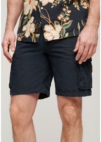 Shorts Superdry "SD-PARACHUTE LIGHT SHORT", Herren, Gr. 32, N-Gr, blau (eclipse navy), Web, Obermaterial: 100% Baumwolle, unifarben, Basic, regular fit ca. Mitte Knie, Hosen Shorts