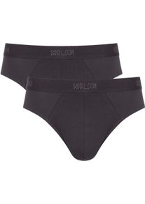 Slip Sloggi "SLG Base Brief C2P", Herren, Gr. S, grau (charcoal), Single Jersey, Obermaterial: 95% Baumwolle, 5% Elasthan, Unterhosen Slip, weiches und edles Material