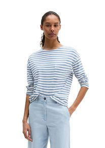 Marc O'Polo Langarmshirt MARC O'POLO, Damen, Gr. XS, multi, fall sky, Jersey, Obermaterial: 100% Baumwolle, regular fit, U-Boot-Ausschnitt, Shirts Langarmshirt, Ringel-Longsleeve regular fit aus Slubjersey, Topseller