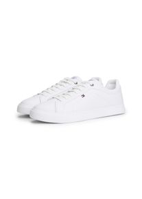 Sneaker Tommy Hilfiger "ICON COURT LIGHT ESS", Herren, Gr. 41, wei&szlig;, Leder, Lederimitat, Schuhe Sneaker, Freizeitschuh, Halbschuh, Schn&uuml;rschuh, weich gepolsterter Schaftrand