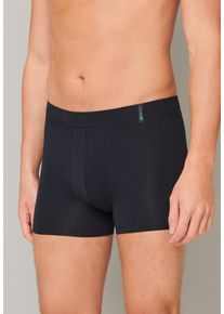 Boxershorts Schiesser "Long Life Soft", Herren, Gr. 6, schwarz (001, schwarz), Single Jersey, Obermaterial: 45% Baumwolle, 45% Modal, 10% Elasthan, k&ouml;rpernah, Unterhosen Boxershorts, ohne Eingriff, optimales Feuchtigkeitsmanagement