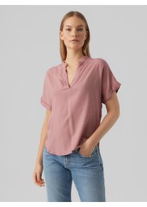V&eacute;ro Moda Shirtbluse VERO MODA "VMBEAUTY SS TOP GA NOOS", Damen, Gr. XS, nostalgia rose, Web, Obermaterial: 100% Viskose, unifarben, normal, V-Ausschnitt, Blusen Shirtbluse, Viskose, regular fit
