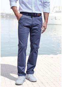 Chinohose John Devin "regular-fit", Herren, Gr. 38, L&auml;nge 30, blau, Web, Obermaterial: 98% Baumwolle, 2% Elasthan, unifarben, regular fit lang, Hosen Chinohose, aus elastischer Baumwoll-Qualit&auml;t