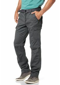 MAN'S WORLD Cargohose MAN'S WORLD, Herren, Gr. 46, N-Gr, grau, Obermaterial: 100% Baumwolle, unifarben, bequem lang, Hosen Cargohose, mit Zip-Off Funktion, Topseller