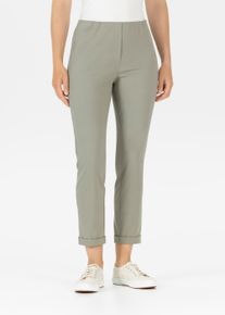 Stoffhose Stehmann "Sylvia-680", Damen, Gr. 46, N-Gr, vetiver, Web, Obermaterial: 65% Baumwolle, 31% Polyamid, 4% Elasthan, unifarben, schmal 3/4-L&auml;nge, Hosen Stoffhose, 3/4-Hose mit schmalem Bein