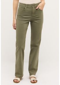 5-Pocket-Jeans Angels "Style Straight Lara", Damen, Gr. 40, L&auml;nge 30, schwarz khaki used, Denim/Jeans, Obermaterial: 98% Baumwolle, 2% Elasthan, unifarben, straight fit lang, Jeans 5-Pocket-Jeans, mit Stretch