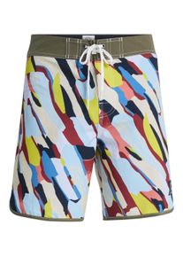Boardshorts Quiksilver "Original Scallop 18", Herren, Gr. 33(M/L), grape leaf heatwave, Obermaterial: 92% Microfaser, 8% Elasthan;, Hosen Boardshorts